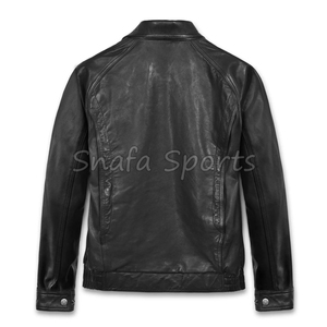 Chaqueta de Cuero Impermeable para Hombre, Estilo Moderno, Corte Ajustado, Chaquetas de Cuero de Moda para Hombre, Más Vendida - Product Image 2