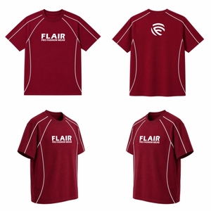 เสื้อยืดเทอร์รี่ชายแบบมีแถบขอบสำหรับนักกีฬา |   เสื้อยืดคอกลมสีน้ำตาลแดง Maroon Sports |   เสื้อผ้าลำลองสตรีทแวร์แบบสั่งทำพิเศษ พิมพ์ลาย ระบายอากาศได้ดี เป็นมิตรกับสิ่งแวดล้อม - Product Image 6