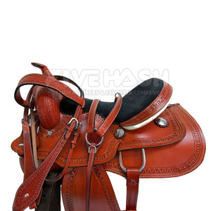 Selle Western en cuir de qualité supérieure pour l'équitation professionnelle et le travail à la ferme - Product Image 2