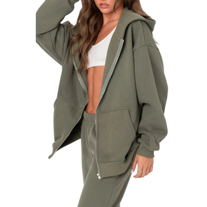 Conjuntos Deportivos Casuales de 2 Piezas para Mujer, Sudadera Corta con Cierre y Pantalones, Trajes Deportivos de Otoño (Con Diadema) - Product Image 4