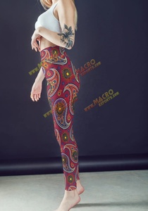 Pantalones de Yoga Fruncidos para Mujer, Leggings de Cintura Alta con Efecto Push-Up, Estampado por Transferencia Térmica, Transpirables, Protección UV, Largo hasta el Tobillo, Invierno - Product Image 3