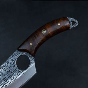Cuchillo de Caza de Acero de Damasco Hecho a Mano de Primera Calidad con Diseño de Mango Ergonómico, Personalización OEM/ODM, Garantía de 3 Años - Product Image 4