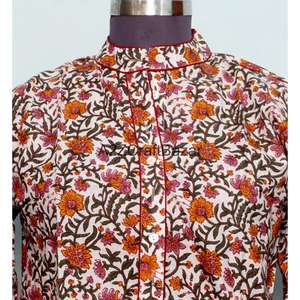 Blusa de Estilo Dulce con Estampado Floral 100% Algodón, Manga 3/4, Cuello Redondo para Mujer, Tejido de Punto Transpirable y Ecológico, Ropa Casual de Verano - Product Image 3