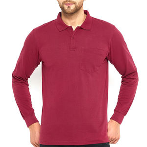 Camisas Polo para Hombre en Tela Cómoda de Color Liso, 100% Algodón, Nuevo Diseño, Transpirable - Product Image 1
