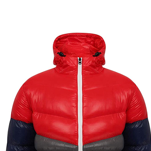 Best Selling Men's Puffer <b>Jackets</b> High Street Style Hooded Canvas with Front Logo Private Label for Price - Product Image 4