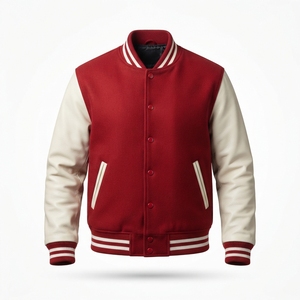 Veste de baseball rétro pour homme, style classique, avec détails contrastés, broderies, boutons pression et confort optimal - Product Image 2