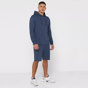 Conjunto Deportivo de Sudadera con Capucha y Pantalones Cortos para Hombre, 100% Algodón, Manga Larga, Estilo Casual - Product Image 6