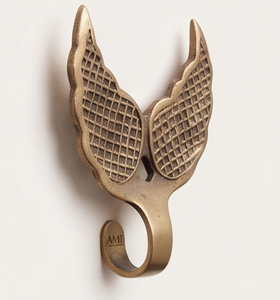 Handcrafted Wings Design Brass <b>Curtain</b> Wall <b>Hooks</b> Modern Design Perfect For Home Decoration And Elegant Storage Solutions - Product Image 6