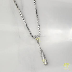 Exclusive Baseball Jewelry Pendant With Premium Moissanite Diamond Stones And Fashion Look - Product Image 5