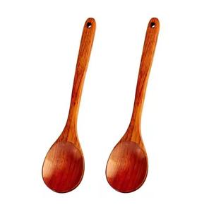 Cuchara de servir de madera natural ecológica, utensilio de cocina hecho a mano para mezclar salsa, arroz, curry, sopa, herramienta de cocina perfecta - Product Image 2