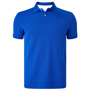 Men's Light <b>Blue</b> <b>Polo</b> <b>Shirt</b> Short Sleeve Knitted Solid Color Casual Regular Fit Breathable 100% Cotton Pique Fabric - Product Image 3