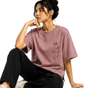 Custom Womens Boxy T Shirt Premium Cotton <b>Drop</b> Shoulder Short Sleeve Tee Casual Streetwear OEM ODM Wholesale Apparel Manufacture - Product Image 4