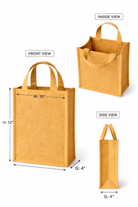 ถุงผ้าปอกระเจาเป็นมิตรต่อสิ่งแวดล้อมถุงช้อปปิ้งนำมาใช้ใหม่โลโก้ที่กำหนดเองถุงบรรจุภัณฑ์สำหรับร้านขายของชำเส้นใยธรรมชาติความจุขนาดใหญ่ - Product Image 3