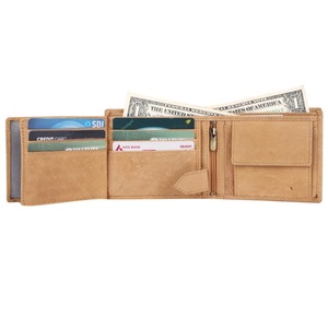 Portefeuille pour homme en cuir véritable de luxe, design fin, porte-cartes et compartiment à monnaie, idéal pour un usage quotidien, en vente - Product Image 4