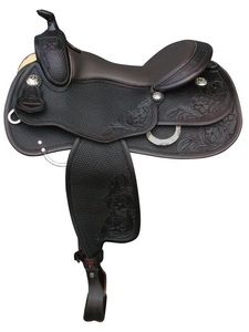 Selle de cheval western en cuir véritable de qualité supérieure, équipement professionnel pour le ranch, la randonnée équestre, vente en gros directe d'usine - Product Image 3