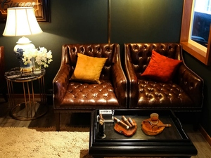 Aluminum Smokeless Round American Style Cigar <b>Ashtray</b> with Whiskey Glass Tray and Cigar Cutter Holder for Outdoor Patio Use - Product Image 5