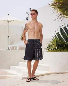Men's Casual Summer Shorts High Quality Cotton Breathable Windproof Quick Dry High Waist <b>Drawstring</b> Closure Beachwear - Product Image 5