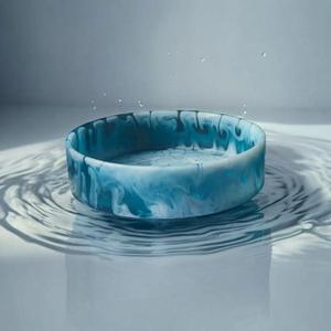 Tazón de Resina Pulida Moderno y Ecológico de Lujo con Diseño de Conchas Onduladas Integradas, Hecho a Mano, Apto para Lavavajillas, para Decoración de Bodas y Regalos - Product Image 3