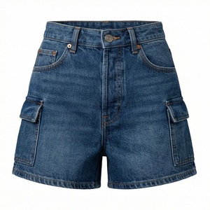 Women Denim Shorts Customized Color Stylish Vintage Washing Cargo Jeans Street <b>Ladies</b> <b>Pants</b> Casual Fit Summer Outfits - Product Image 1