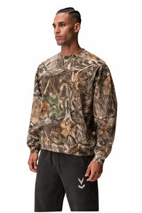 Stylish Men's Crewneck Sweatshirt with Modern Print Design Knitted <b>Fabric</b> Autumn Eco-Friendly Breathable for All-Day Comfort - Product Image 3