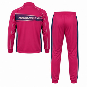 Conjunto de Chándal de Béisbol Color Fucsia, Chaqueta con Cierre Completo, Pantalones Ajustados, Uniforme de Entrenamiento Personalizado para Hombre - Product Image 2