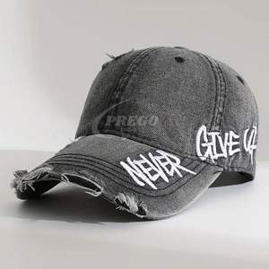Hot Selling Fully Customized Comfortable New Arrival Distressed Embroidery 3D Embroidery Baseball <b>Caps</b> By PREGO INDUSTRIES - Product Image 1
