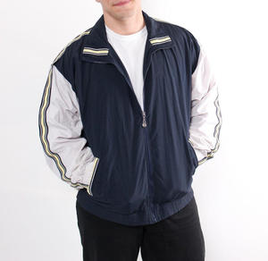 Vêtement de sport en nylon réfléchissant personnalisé avec fermeture éclair, coupe-vent, pour l'automne, style streetwear, veste zippée - Product Image 1