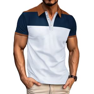 Camisa de Hombre Más Vendida, Elegante, de Manga Corta, Informal, Cómoda, para Oficina, con Botones en la Solapa, Costuras Sólidas, 100% Algodón Transpirable - Product Image 1