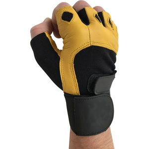 Gants de musculation légers pour homme, couleur jaune et noir, pour la musculation, le fitness, la protection des poignets, gants de sécurité - Product Image 4