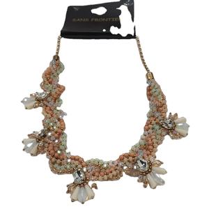 Collier en résine à maillons larges style vintage, mélange de couleurs, punk, ajouré, gros maillons ronds, longue chaîne en résine acrylique, art mural - Product Image 1