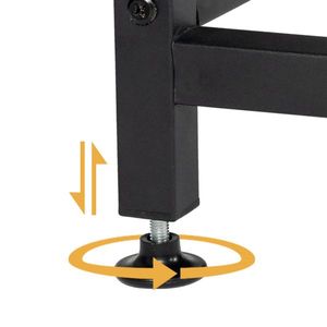 Scrivania per Computer in Truciolato Nero con Superficie Irregolare, Illuminazione RGB, Ripiano Superiore a L, 170*120*75cm, 2 Unità di Archiviazione, Rivestimento in Triamina - Product Image 4