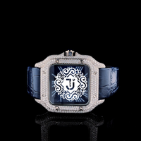 Montres de luxe unisexes les plus vendues, serties de diamants de laboratoire, clarté VVS, bracelet en acier inoxydable glacé, mouvement mécanique ETA