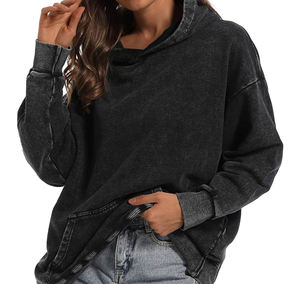 Nouvel Arrivage – Sweats à Capuche Femme Personnalisables avec Logo, Effet Délavé Acide, Grammage Lourd, Coupe Oversize, Style Vintage – Service OEM ODM Disponible - Product Image 5