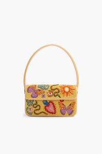 Bolso de Hombro Azul Marino con Cuentas de Vida Marina para Mujer, Bolso de Mano Bordado a Mano con Peces y Estrellas de Mar - Product Image 2