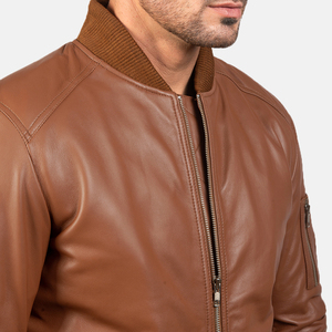 Blouson Bomber en Cuir Camouflage Enduit Coupe Slim pour Homme – Vente en Gros, Grandes Tailles, Haute Qualité, Coupe-Vent et Imperméable pour l'Hiver - Product Image 6