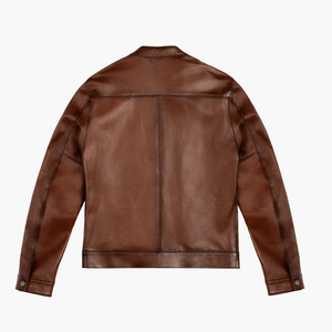 Veste en cuir véritable pour homme, élégante, noire, d'hiver, imperméable et respirante, coupe-vent, à capuche, logo personnalisé, fermeture éclair, OEM, étiquette privée - Product Image 2