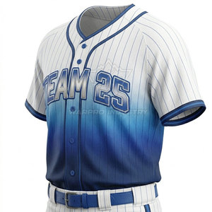 Tenue d'équipe de baseball personnalisée, maillot et pantalon en polyester imprimés, uniforme sportif respirant et léger pour l'entraînement, la compétition et les jeux - Product Image 5