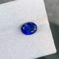 Zafiro Azul Natural, Corte Ovalado, Piedra Preciosa Suelta, Certificada por Terceros, Tamaño Libre para Joyería