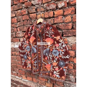 เสื้อแจ็คเก็ตกำมะหยี่แบบยูนิเซ็กซ์ เสื้อแจ็คเก็ตปักลายแฮนด์เมดพร้อมกระเป๋าข้างสองข้าง เสื้อแจ็คเก็ตสไตล์โบโฮชิค เสื้อแจ็คเก็ตลำลอง เสื้อโค้ทผู้หญิง - Product Image 5