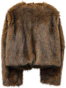 Manteau en fausse fourrure de renard blanc uni, surdimensionné, long et large, avec grand col en peluche, pour femmes - Product Image 2