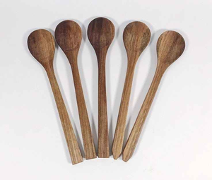 Ensemble de couverts de fête classiques écologiques et créatifs, fourchettes, baguettes et cuillères à thé réutilisables en bois, personnalisables, biodégradables, India Saniya - Product Image 4