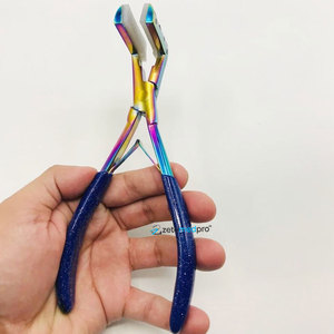 High Quality Professional Rainbow Plasma Hair Extension Plier Eco-Friendly Custom Logo <b>Silicone</b> Stainless Steel Tape Hair <b>Tool</b> - Product Image 1