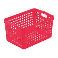 Cesto portaoggetti profondo rosso Inomata - Product Image 1