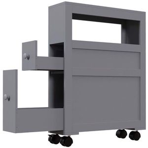 Gray Bathroom Side Storage Cabinet for Small Space Bathroom Furniture Organization - Product Image 3
