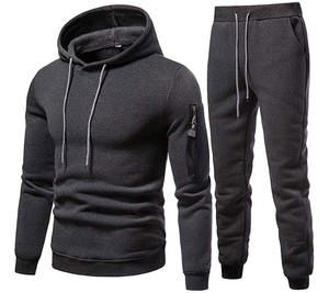 Ensemble de survêtement homme OEM personnalisé, coupe ample et oversize, 100% coton épais, pantalon de jogging et sweat à capuche - Product Image 1