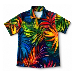 Camisas Hawaianas para Hombre, Diseño Personalizado, Estampado por Sublimación, Camisas con Estampado Floral Aloha para Playa, Camisas Transpirables de Popelina para Vacaciones Tropicales - Product Image 3