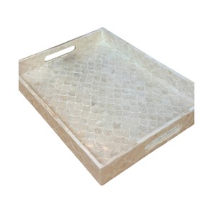 Plateau de service de luxe en nacre, fait main, incrusté de coquillages, plateau décoratif pour la maison, l'hôtel, le restaurant, pour le service et les cadeaux - Product Image 4
