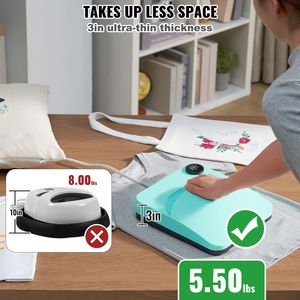 Presse à Chaud Portable Multifonctionnelle 9x9 Pouces pour Sublimation, Idéale pour T-shirts avec Revêtement Téflon - Product Image 6