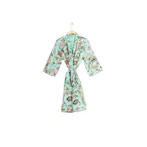 แจ็กเก็ตบุผ้าคอตตอนลายดอกไม้ใส่สบายสไตล์อินเดียเสื้อโค้ทยาวสำหรับฤดูใบไม้ร่วงฤดูร้อนฤดูหนาว - Product Image 2