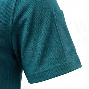 เสื้อถักสีพื้นสำหรับผู้ชาย ผ้าฝ้าย 100% ระบายอากาศได้ดี สำหรับใส่เป็นเสื้อเชิ้ตแขนกุด สไตล์ลำลอง สีเขียวอมฟ้า - Product Image 6